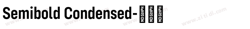 Semibold Condensed字体转换